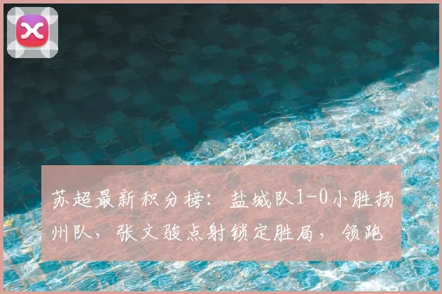 苏超最新积分榜:盐城队1-0小胜扬州队,张文骏点射锁定胜局,领跑优势稳固